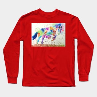 Colourful Leaping Horse Long Sleeve T-Shirt